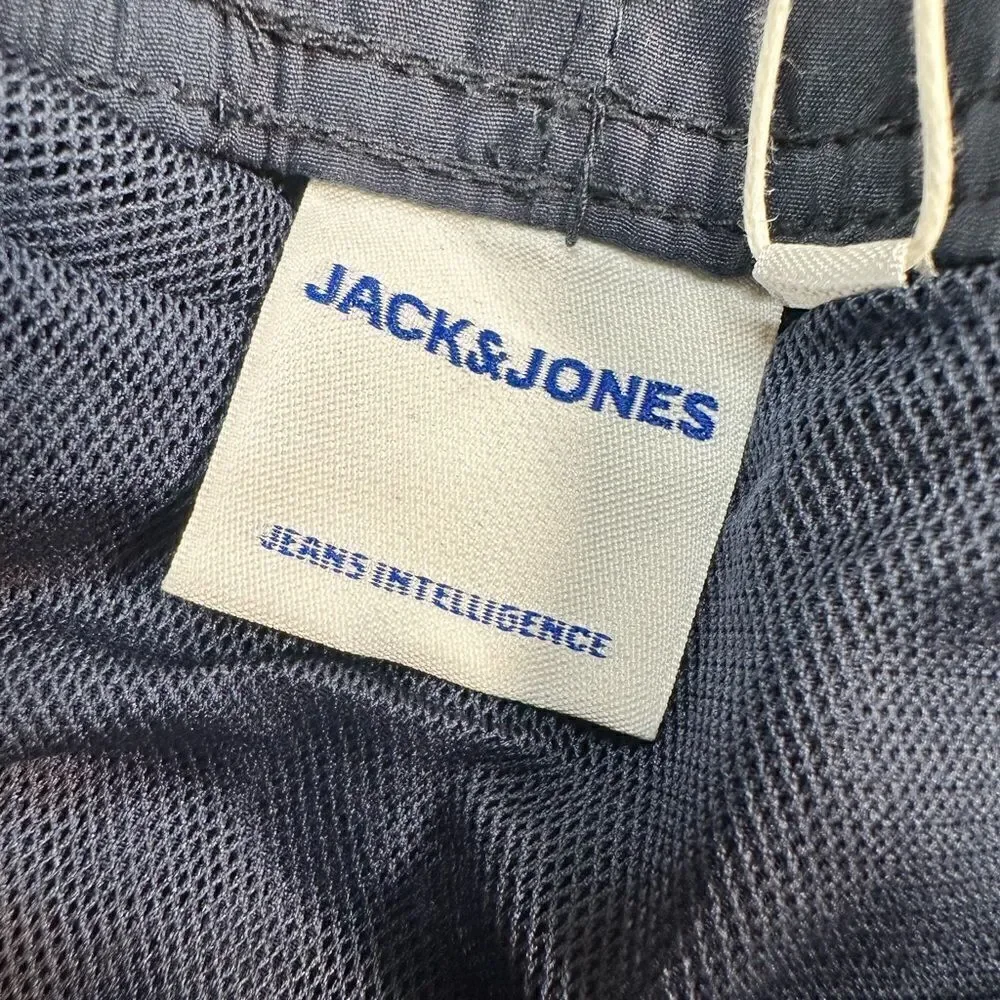 NWT Jacks & Jones Men’s Beach Pack Blue Athletic Shorts Beach Towel Backpack - M